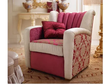 DAVID - Upholstered fabric armchair with armrests by Barnini Oseo - view 2